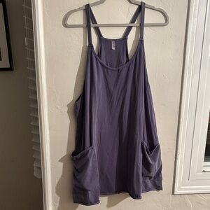 Free People Movement distressed Blue Tank Top Dress